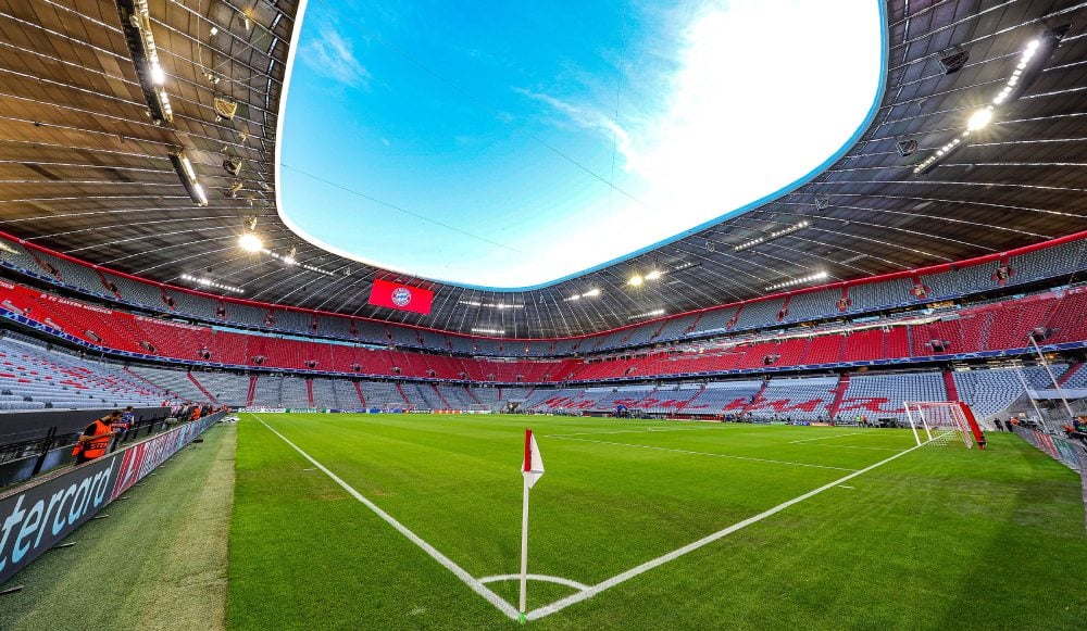 A photo inside the Bayern Munich Stadium before a game