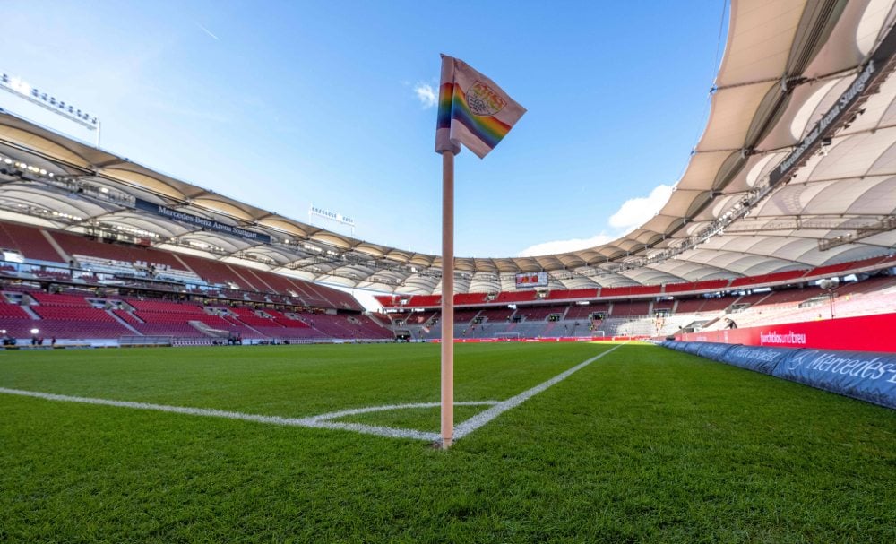 A photo taken from the corner flag at one of the Euro 2024 Stadiums