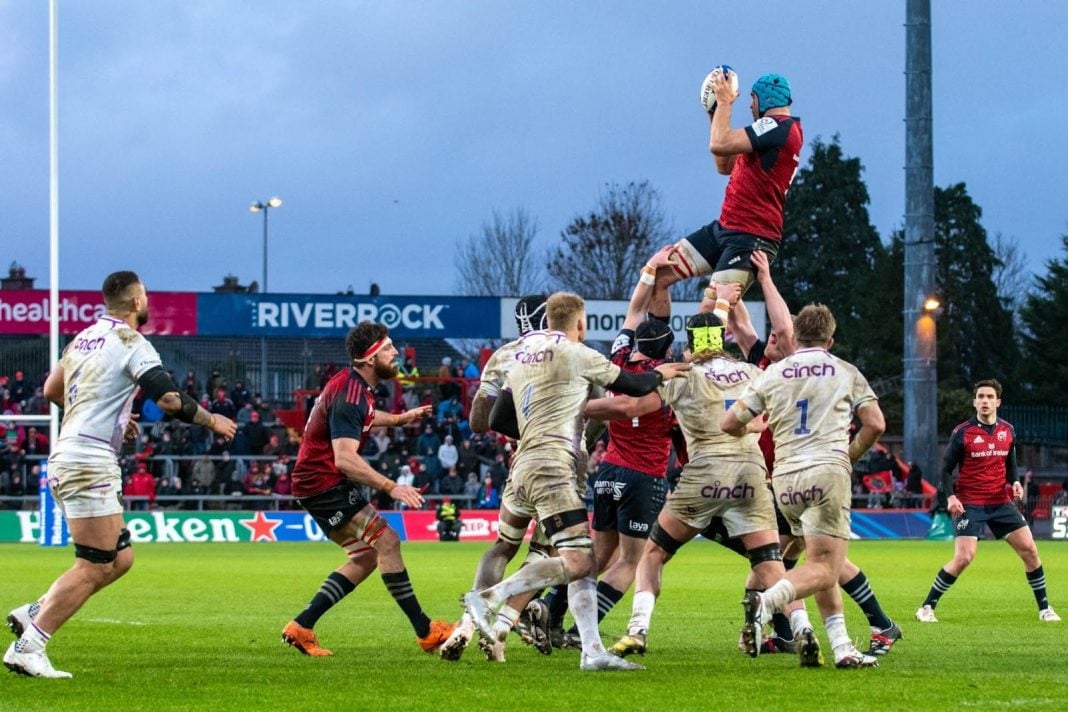 Munster Rugby claiming a lineout