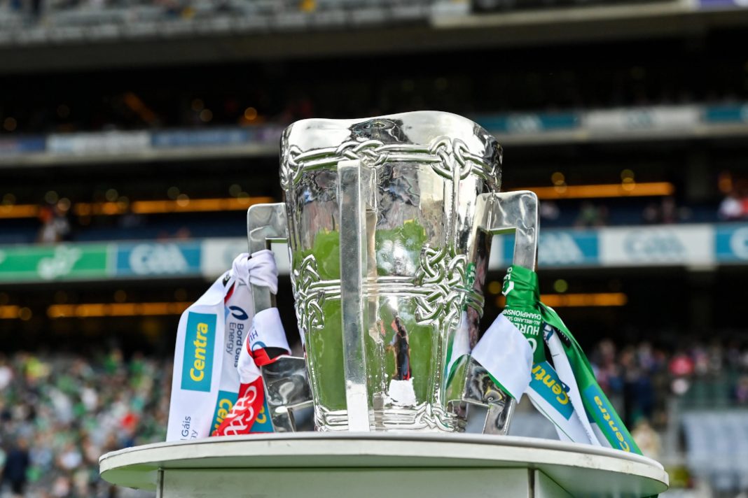 A photo of the Liam McCarthy Cup, the reward for winning the All-Ireland Senior Hurling Championship