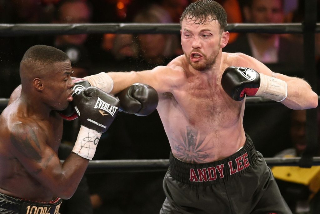 Andy Lee in the boxing ring during a fight