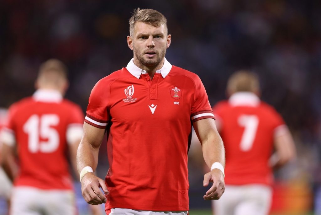 Dan Biggar in a Welsh shirt, one of the highest-paid rugby players