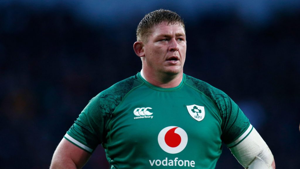 A photo of Tadhg Furlong after a game for Ireland