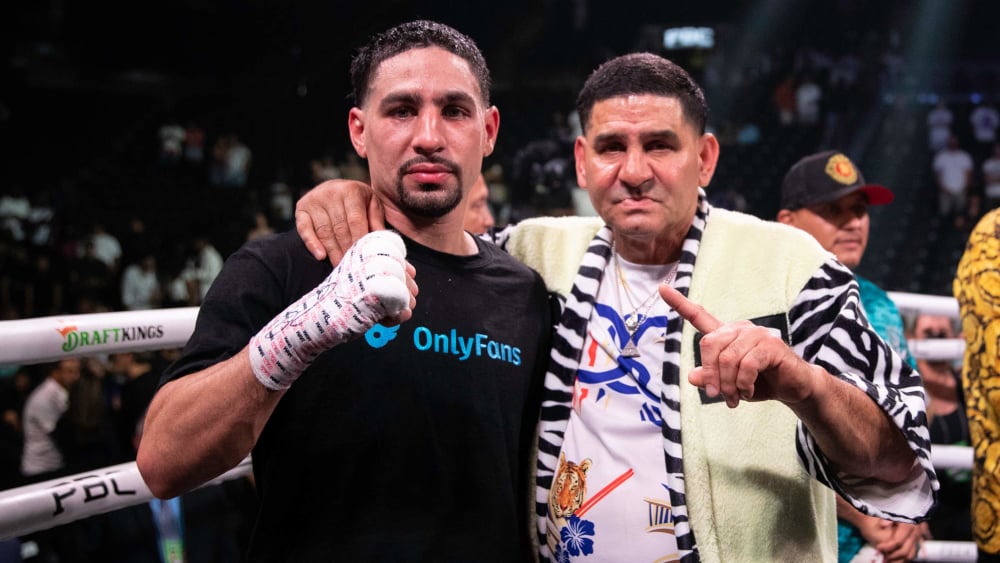 Danny Garcia celebrating a win.