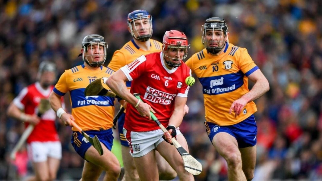 Hurlers contesting during a game